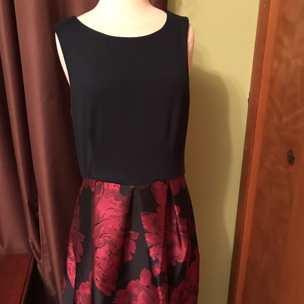 Navy/black & pink high low formal by Hutch